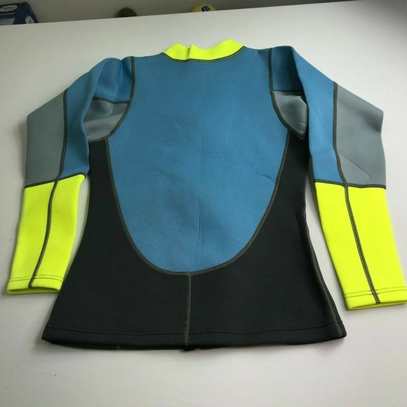 Scuba Jacket Neoprene Full Zipper Front Mock Neck - Picture 7 of 11